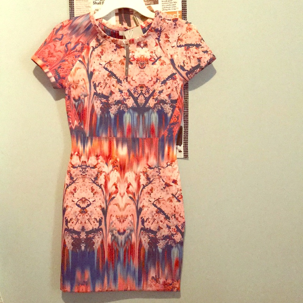 Multicolored fitted dress